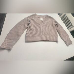 Abercrombie & Fitch Light Pink V-Neck Sweater